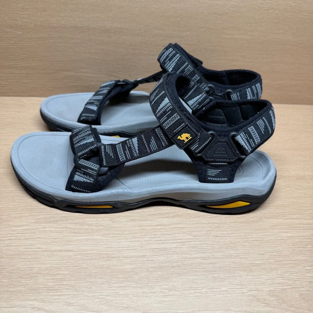 CAMEL CROWN Men's Hiking Sandals Size 12 Black Grey Athletic Outdoor Water Shoes
